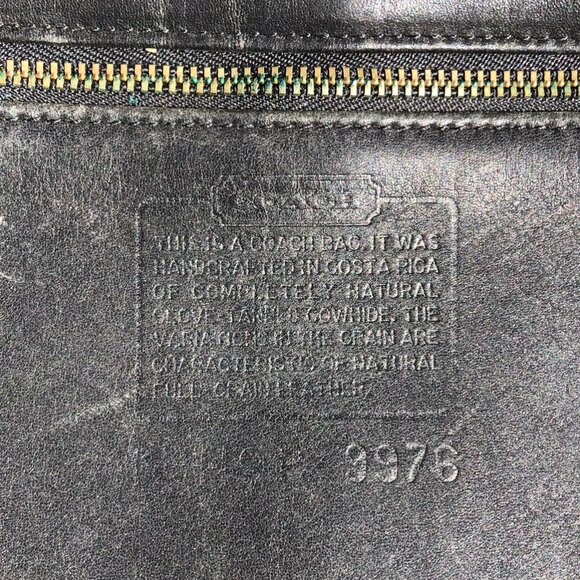 Vintage 90s Coach Anderson 9976 Crossbody Leather Bag Purse Black Shoulder Strap - Picture 13 of 16